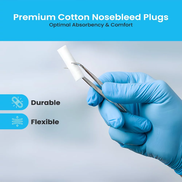 50 Count Dental Cotton Rolls - Nose Bleed Stopper - Nose Bleed Plugs for Kids or Adults - Highly Absorbent Gauze Rolls & Cotton Roll - Non Sterile 1.5 Inch Rolled Cotton Pad - Image 3