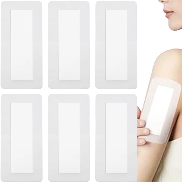 6PCS Bed Sore Dressing, Dressing After Surgery, Bed Sore Patch, 10x25cm Non-Woven Wound Care Pads, 6 Count Pack for Pressure Sore