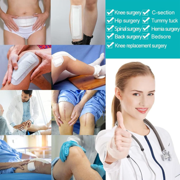 6PCS Bed Sore Dressing, Dressing After Surgery, Bed Sore Patch, 10x25cm Non-Woven Wound Care Pads, 6 Count Pack for Pressure Sore - Image 3