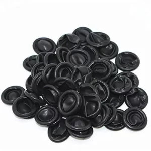 Aadvay ESD Safe Anti-Static Powder Free Latex Finger Cots (Black, 72 Pieces)