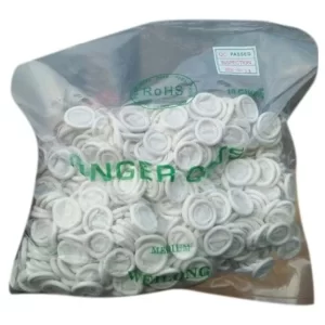 Aadvay ESD Finger Cot White 800 pcs packet - White (1 packet=800pcs), Anti-static latex rubber Finger tip protective sleeves [reusable] 400grams, suitable for PCB & Electrical Components PACK OF (8)