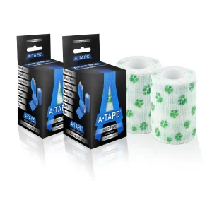 Agam A-Tape Cohesive Bandage 5 cm x 4.5 m (Pack of 2) – Breathable Self-Adhesive Wrap for Humans & Pets (Dogs, Cats, Birds) for Sports & First Aid