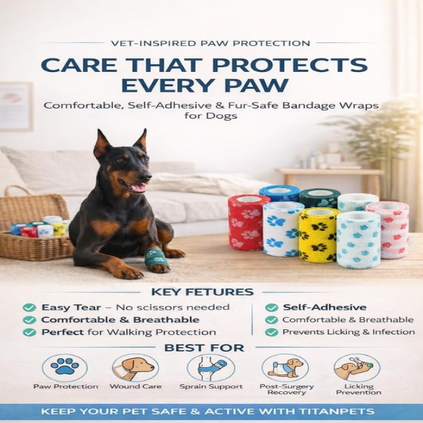 Agam A-Tape Cohesive Bandage 5 cm x 4.5 m – Breathable Self-Adhesive Wrap for Humans & Pets (Dogs, Cats, Birds) for Sports & First Aid (Pack of 2) - Image 4