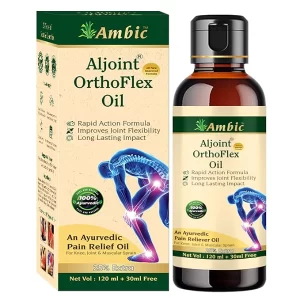 AMBIC Aljoint Pain Relief Oils - Ortho Flex 120ml+30ml Extra Joint Pain Relief Oil, Advanced Ayurvedic Medicine with Boswellia Serrata for Joint Pain Relief & Knee.