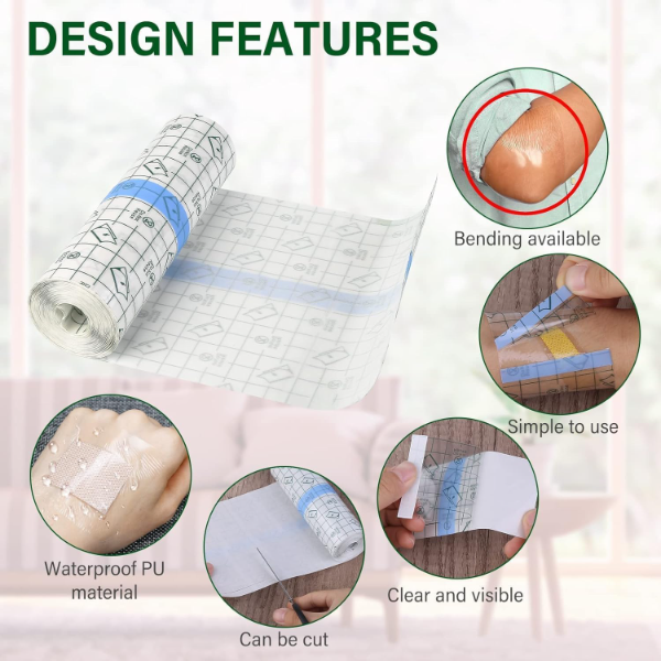 AARKRI SALES Waterproof Transparent Stretch Adhesive Bandage – Breathable, Hypoallergenic Dressing for Tattoo Healing, Wound Care & Injury Protection
Option 2 (More keyword-rich):