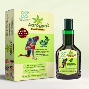 Aarogya Pain Relief Oil 120ml (100ml + 20% Extra) – Herbal Anti-Inflammatory Oil for Joint, Back & Neck Pain | Natural Muscle Relaxant