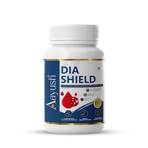 Aayush Wellness Dia Shield Blood Sugar Support - 60 Tablets | With Gymnema, Fenugreek & Alpha Lipoic Acid | 24 Vital Nutrients for Metabolic Health