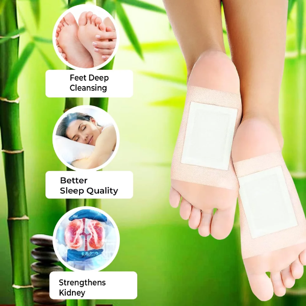 Abelia TOX-FREE Detox Foot Patches Pack of 50 (5 Boxes) – Natural Herbal Foot Detox Pads for Stress Relief, Better Sleep & Body Cleansing | Adhesive Cleansing Foot Patches for Men & Women - Image 3