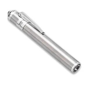 Aluminium Pocket Pen Torch for Doctors | Nurses | Medical Students | Moon Light | Super Bright | Free Battery (Silver)