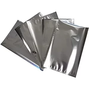 100piece Aluminium foil Silver Pouches for Food, Tea, Juice Packaging Hot & Cold Silver Storage Pouch (6x8)