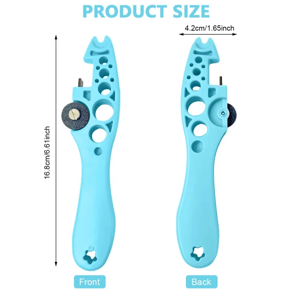 HASTHIP® Ampule Cutter with 5 Replaceable Grinding Wheels, Ampoule Cutter for Doctors, Glass Bottle Cutter, Ampule Breaker, Suitable for Home Daily or Medical Use, Cut The Ampoule (Blue) - Image 2