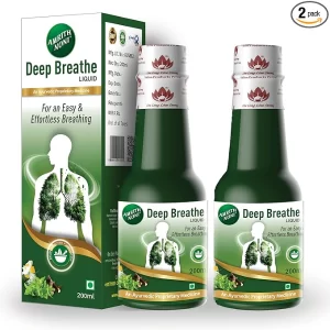 Amrith Noni Deep Breathe Liquid 200ml - Ayurvedic Asthama Care Juice with Talispatra, Brihati, Khadira, Shirisha, Nagakesara & Other Natural Herbs - Pack Of 2