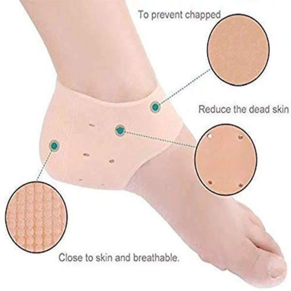 7Seas Silicone Half Gel Heel & Foot Protector – Anti Crack Heel Socks for Dry, Cracked Heels | Moisturizing Foot Care (1 Pair) - Image 3