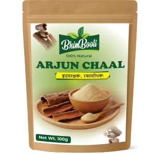100% Pure & Natural Arjun Chaal Powder | Pure Herbal Ayurvedic Supplement for Eating, Heart Health, control Blood Pressure, Purifies Blood, Antioxidant, Increases Strength & Immunity 100g Pack