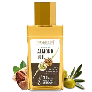 Aryanveda Ayurvedic Almond & Olive Hair Oil With Italian Olive & Mamra Badam, Anti - Hairloss, Anti -Dandruff & Anti- Graying, For All Hair Types; 200ml