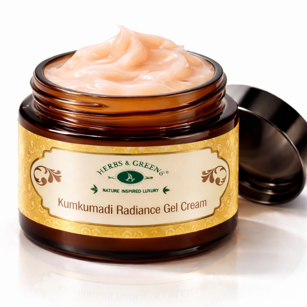 HERBS & GREENS Greens Ayurvedic Kumkumadi Radiance Moisturising Face Cream|Hydration, Glow & Skin Brightening|Pigmentation & Spots|Anti Aging Day & Night Face Moisturizer For Woman & Men, 50 Gm