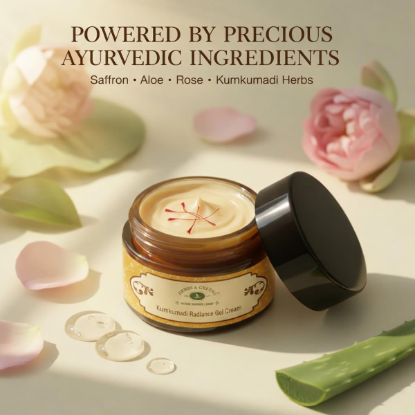 HERBS & GREENS Greens Ayurvedic Kumkumadi Radiance Moisturising Face Cream|Hydration, Glow & Skin Brightening|Pigmentation & Spots|Anti Aging Day & Night Face Moisturizer For Woman & Men, 50 Gm - Image 2