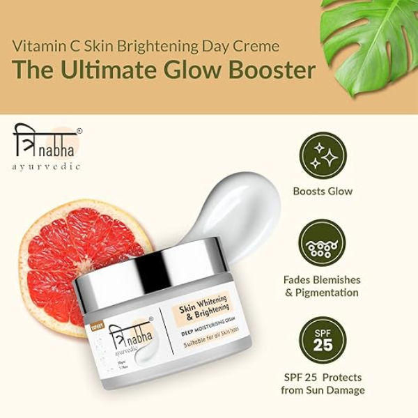 Ayurvedic Whitening Cream– 50g | Natural Skin Brightening & Spot Removal | Herbal Fairness Cream for Glowing, Radiant & Even Skin Tone for Men & Women. - Image 2