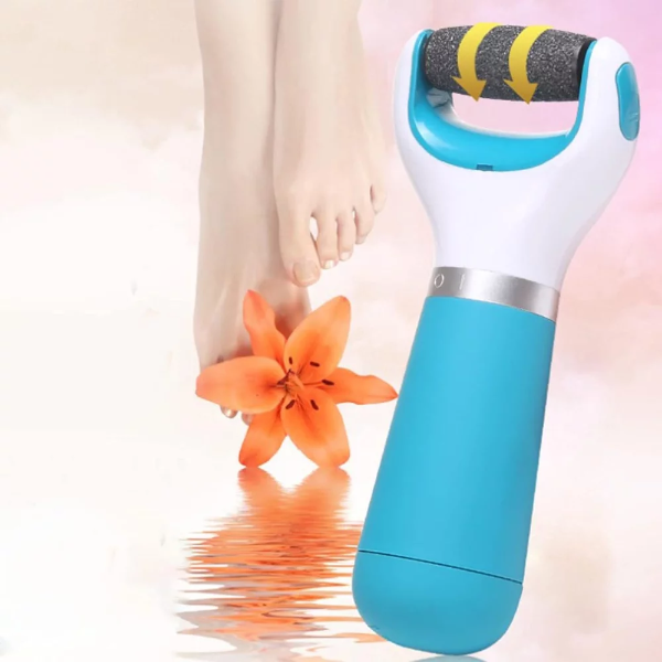 2V BROTHES Pedicure Foot Scrubber Electric Callus Remover Blue Electric Foot Grinder Automatic Pedicure Tool for Home Portable Massager for Dead Skin - Image 2