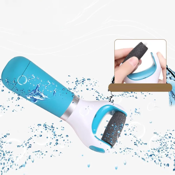 2V BROTHES Pedicure Foot Scrubber Electric Callus Remover Blue Electric Foot Grinder Automatic Pedicure Tool for Home Portable Massager for Dead Skin - Image 3