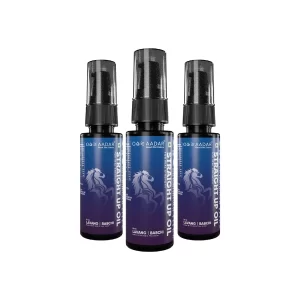 AADAR STRAIGHT UP Ayurvedic Massage Oil (30ml x 3 Pack) – Herbal Oil with 10 Herbs, Lavang & Babchi for Daily Wellness, Energy & Strength Support