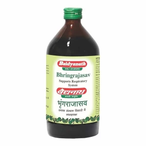 Baidyanath Bhringrajasava 450 ml Syrup |Made with Natural Ayurvedic Ingredients for Hair, Liver, Cough Health and Blood Purifier