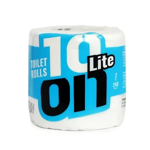 10 on TISSUES Lite Soft 2 Ply Toilet Paper, Easy Disposal, Clog-Free, Gentle on Skin, Bathroom Tissues, 240 Pulls per Roll, Pack of 6 (1440 Sheets)