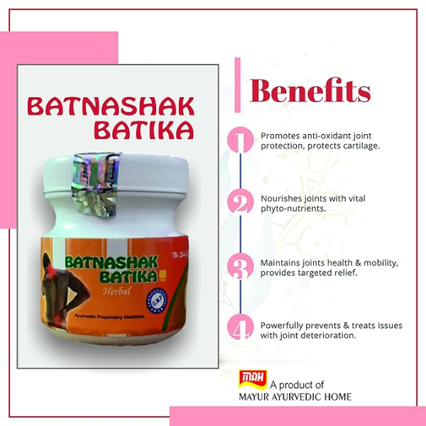 Batnashak Batika Ayurvedic Pain Relief Tablets - 360 Tablets (Mega Value Pack of 6) - Image 2
