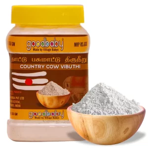 100% PURE & NATURAL NON -Scented Naatu Maatu Thiruneeru | DESI COW DUNG VIBUTHI | Bhasma Viboothi | Indian Cow Bhasma Vibuthi | - 250 Grams