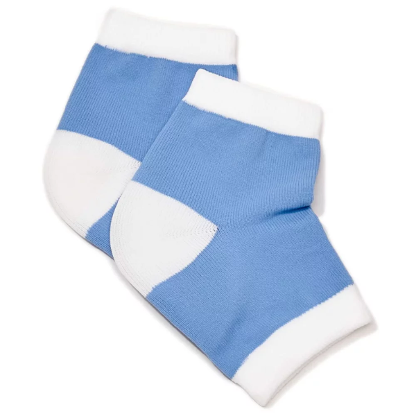 2 Pair - Blue Heel Sleeves: Natracure Intensive Moisturizing Gel Heel Sleeves - 2 Pairs - (1325-M Ret 2Pk)