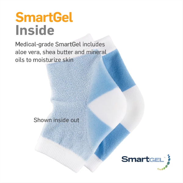 2 Pair - Blue Heel Sleeves: Natracure Intensive Moisturizing Gel Heel Sleeves - 2 Pairs - (1325-M Ret 2Pk) - Image 4