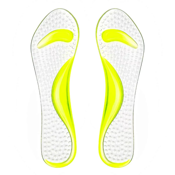3nh 1pair Soft Non-Slip Anti-pain Support Transparent Silicone Heels Thick Massaging Soles Insoles Women Pad : Blue - Image 3