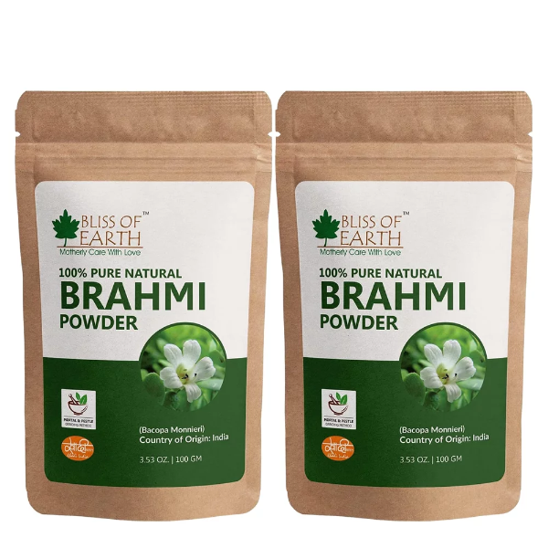 100% Pure & Natural Brahmi Powder bacopa monnieri 100gm Pack of 2