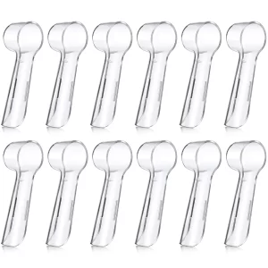 12 Pieces Electric Toothbrush Cover Brush Head Protection Cover Reusable Electric Toothbrush Heads Cover Replacement Brush Heads Cover Caps to Keep Dust Away for Travel, Camping, Family, School