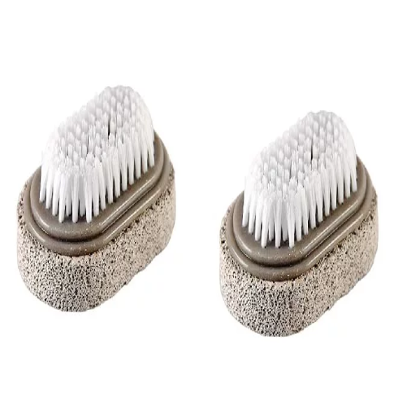 2pac Pumice Stone and Brush for Feet, Foot File, Dead Skin Callus Remover, Pedicure Tool, Bathroom Accessories-2 L x 1 W