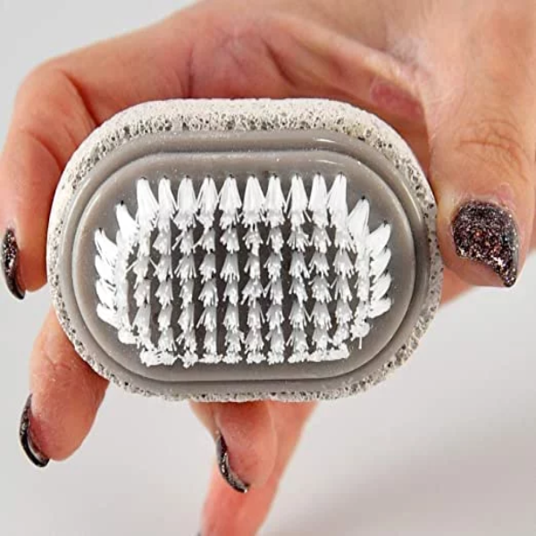 2pac Pumice Stone and Brush for Feet, Foot File, Dead Skin Callus Remover, Pedicure Tool, Bathroom Accessories-2 L x 1 W - Image 3