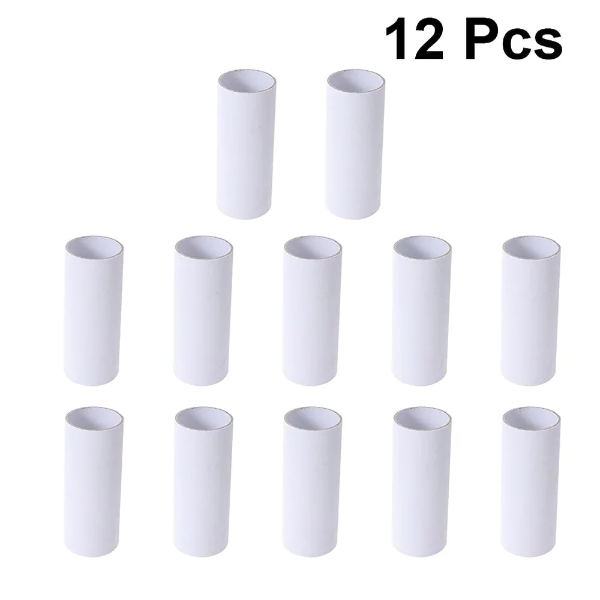 12pcs Kraft Paper Tubes Cardboard Tubes for Storage Art Drawings Posters Paintings Protector (White) - Image 2