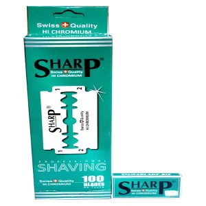 100 Sharp Hi Chromium Double Edge Razor Blades