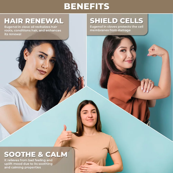 100% Plant Based Clove Oil for Massage, Diffuser & Aromatherapy - Laung Ka Tel - Pure and Organic Clove Essential Oil for Skin Care, Hair Care, Sore Muscles & DIY Soap Making - Image 3