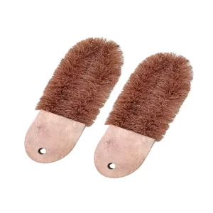 2 Scrubber Coir Foot Scrubber/Hand Scrubber for Foot and Body/Coconut Fiber Scrubber and Seasoned Mango Wood