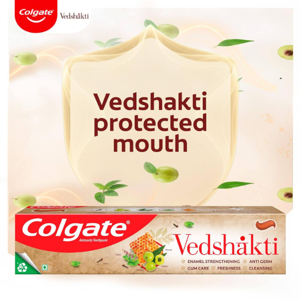 Colgate Swarna Vedshakti Ayurvedic Cavity Protection, Bad Breath Treatment Toothpaste - 400gm - Image 4
