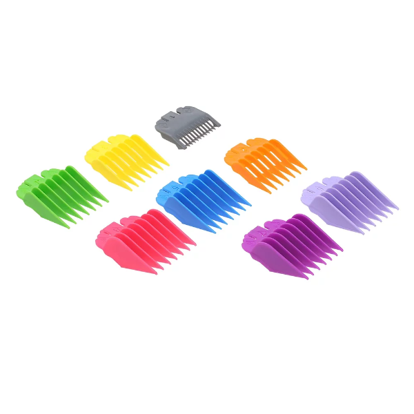8PCS Hair Clipper Guide Comb Set for Wahl Clippers – Hair Trimmer Guards Attachments for Salon & Home Use (Multicolor)