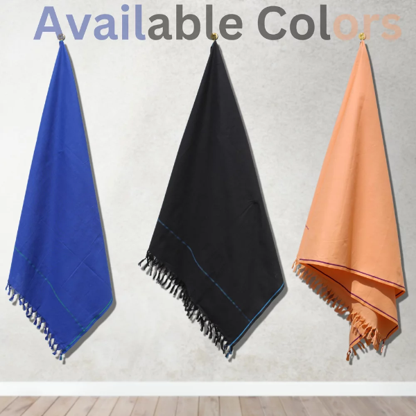 100% Pure Cotton Towels for Men|Red Bhagwa Gamcha Tauliya for Men|MUDI Towel|Saami Thundu||Muffly|Head Wrap Towel for Women|Pack of 2 - Image 3
