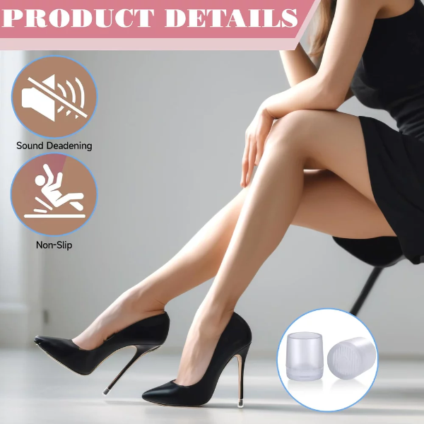 6 Pairs Heel Protector for Women (Black & Transparent) – Shoe Bite Prevention Heel Cushion Pads for Pencil Heels, Anti-Slip Heel Support, Available in S/M/L Sizes for Comfort at Weddings & Daily Wear - Image 4