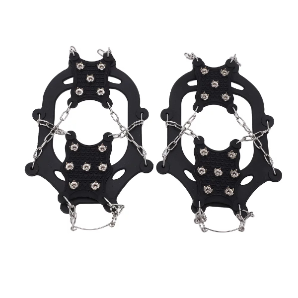 12 Tooth Crampons, Special Bending Technology Stainless Steel Nail Break Resistance Thickened Silicone 12 Tooth Crampons for Skiing for Outdoor(XL Code) - Image 2