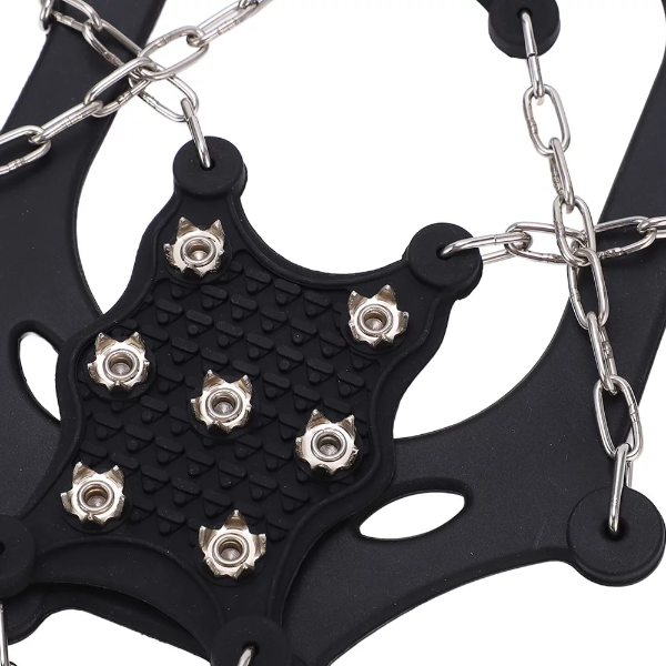 12 Tooth Crampons, Special Bending Technology Stainless Steel Nail Break Resistance Thickened Silicone 12 Tooth Crampons for Skiing for Outdoor(XL Code) - Image 3