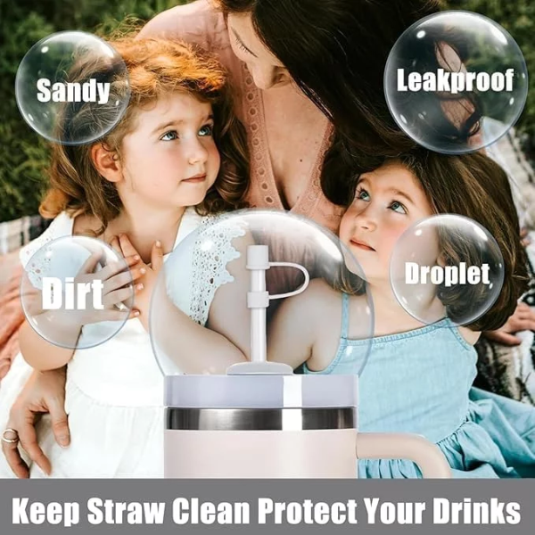 12 PCS For Stanley Cup Accessories, Spill Stopper Set For Stanley Cup, Preventing Cup Tilting And Water Leakage 1.0 2.0 Compatible Cup Lid Straw Cap Without Cup - Image 3