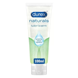 Durex Naturals Lubricant Gel (100ml) – Natural Water-Based Intimate Lubricant, Skin-Friendly Personal Lube for Smooth, Comfortable & Safe Intimate Experience