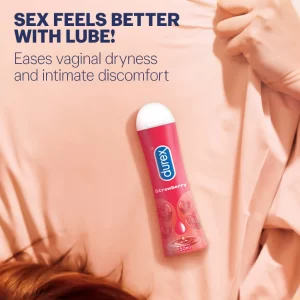 Durex Play Strawberry Flavoured Lubricant Gel (50ml, Pack of 2) – Water-Based Personal Intimate Lube for Smooth, Safe & Enhanced Comfort for Couples
 (Multiflavour)