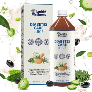 Diabetes Care Juice 750 ML, Ayurvedic Juice with Neem, Karela, Jamun Helps Maintain Healthy Sugar Levels, Lowers Bad Cholestrol, Diabetic Care Juice, No Added Sugar